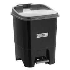 COD 7794 LIXEIRA QUADRADA C PEDAL PRETA 15 L PLASMONT